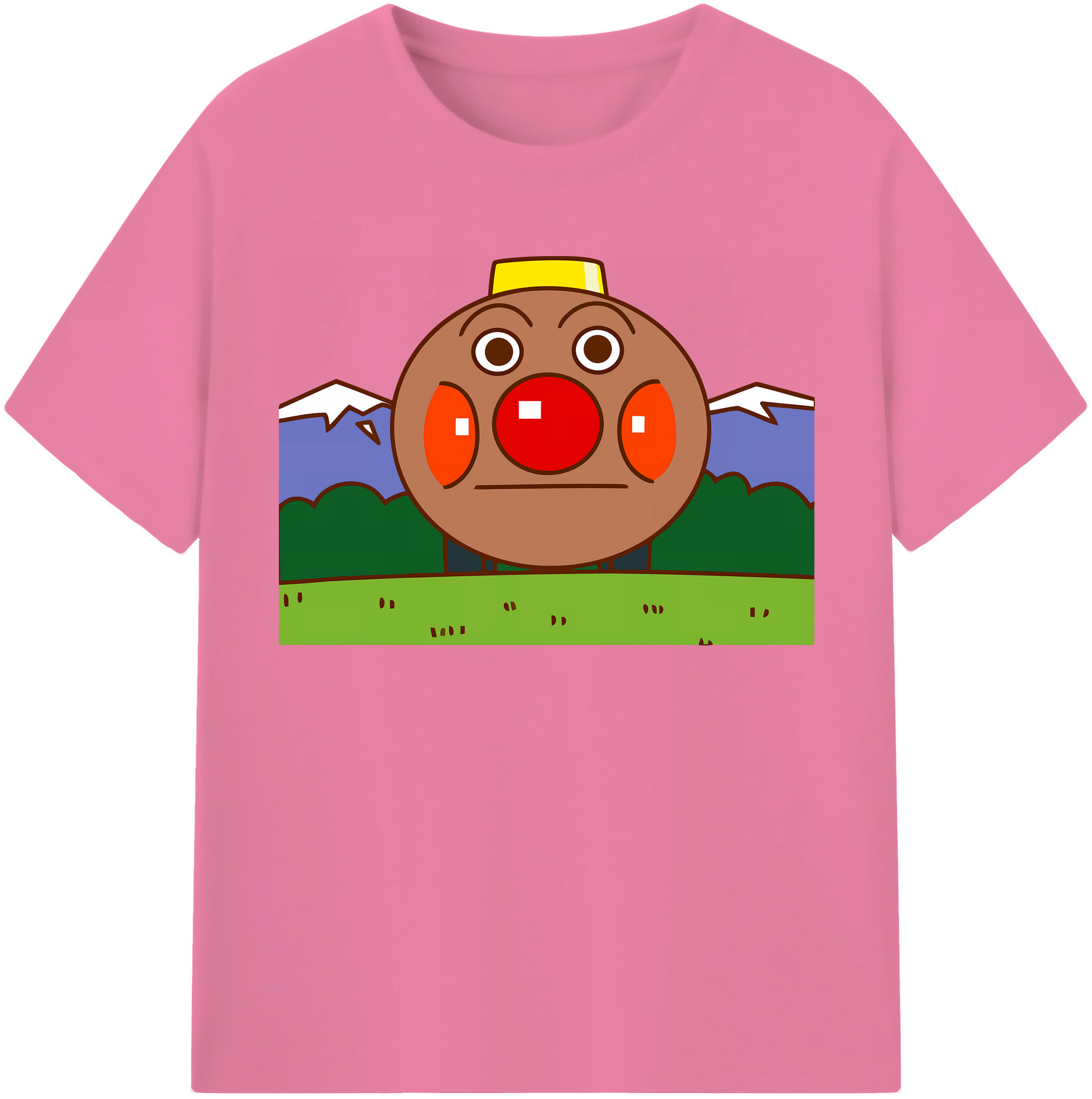（画像用） アンパンマン Anpanman 綿100％半袖Tシャツ（フロントプリント）